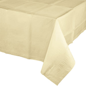 Bulk Pack of 2 Ivory Tablecover 54"X 108" Polylined Tissue