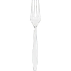 Bulk Pack of 48 Clear Plastic Forks