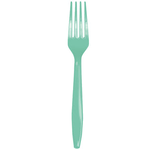 Bulk Pack of 48 Fresh Mint Green Plastic Forks