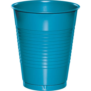 Bulk Pack of 40 Turquoise Blue Plastic Cups