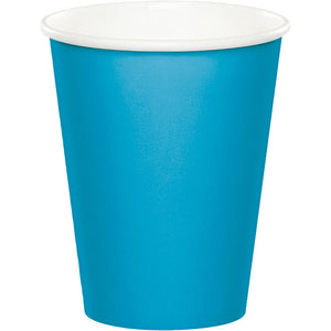 Bulk Pack of 48 Turquoise Hot/Cold Paper Cups 9 Oz