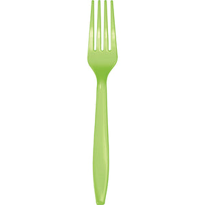 Bulk Pack of 48 Fresh Lime Green Plastic Forks