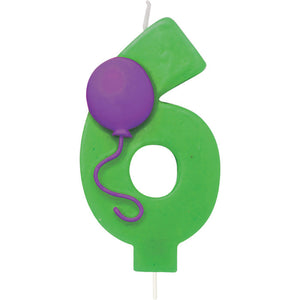 Bulk Pack of 3 #6 Balloon Candle