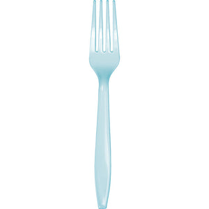 Bulk Pack of 100 Pastel Blue Plastic Forks