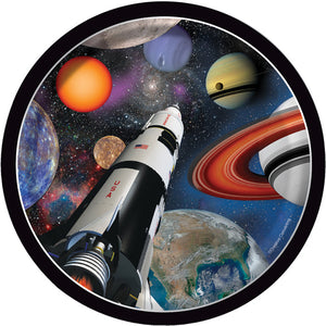 Bulk Pack of 16 Space Blast Paper Dessert Plates