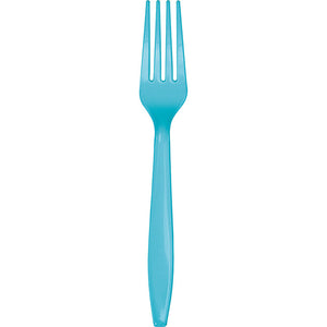 Bulk Pack of 48 Bermuda Blue Plastic Forks