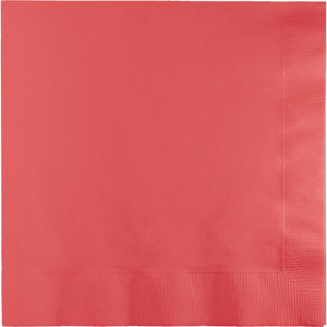 Bulk Pack of 100 Coral Luncheon Napkin 2Ply