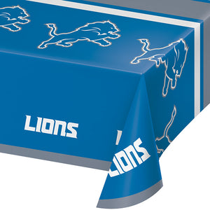 Bulk Pack of 2 Detroit Lions Plastic Table Cover, 54" X 102"