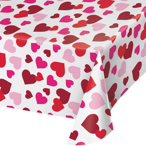 Bulk Pack of 2 Valentine Plastic Tablecover, 54"x102"