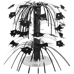 Bulk Pack of 2 Black Graduation Mortarboard Centerpiece