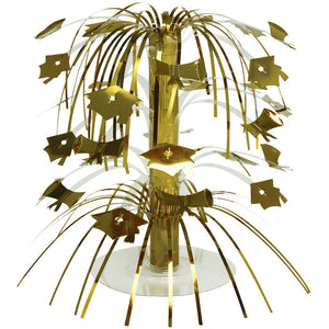 Bulk Pack of 2 Gold Mortarboard Graduation Centerpiece