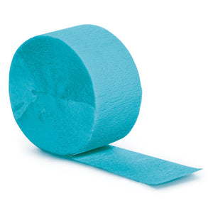 Bulk Pack of 5 Bermuda Blue Crepe Streamers 81 ft