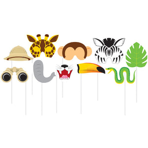 Bulk Pack of 20 Jungle Animal Photo Booth Props