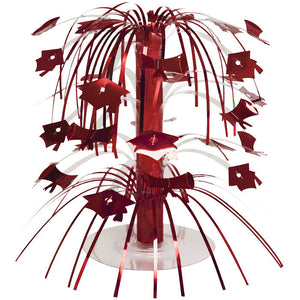 Bulk Pack of 2 Red Graduation Mortarboard Centerpiece