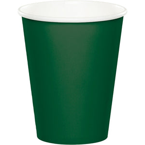 Bulk Pack of 48 Hunter Green Hot/Cold Paper Cups 9 Oz