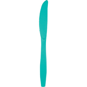 Bulk Pack of 48 Teal Lagoon Plastic Knives