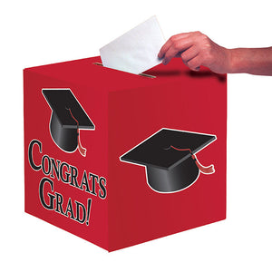 Bulk Pack of 2 Red Graduation 9" Card Box