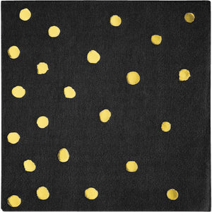 Bulk Pack of 32 Toc Black Velvet Foil Beverage Napkin, 3Ply Foil Stamped