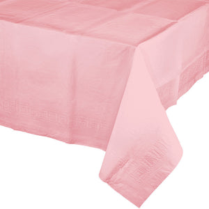 Bulk Pack of 2 Classic Pink Tablecover 54"X 108" Polylined Tissue