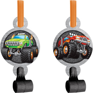 Bulk Pack of 16 Monster Truck Rally Blowouts W/ Medallion