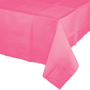 Bulk Pack of 2 Candy Pink Tablecover 54"X 108" Polylined Tissue