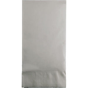 Bulk Pack of 32 Shimmering Silver Guest Towel, 3 Ply