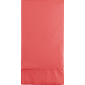 Bulk Pack of 32 Coral Guest Towel, 3 Ply