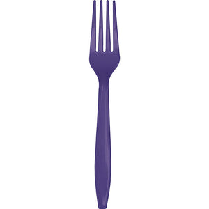 Bulk Pack of 100 Purple Plastic Forks