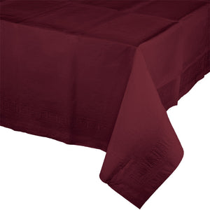 Bulk Pack of 2 Burgundy Tablecover 54"X 108" Polylined Tissue