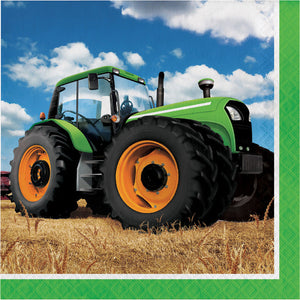 Bulk Pack of 32 Tractor Time Napkins