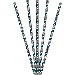 Bulk Pack of 48 Philadelphia Eagles Paper Straws