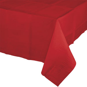 Bulk Pack of 2 Classic Red Tablecover 54"X 108" Polylined Tissue