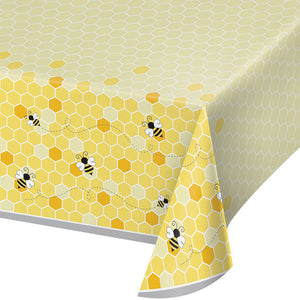 Bulk Pack of 2 Bumblebee Baby Plastic Tablecover, 54" X 102"