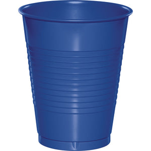 Bulk Pack of 40 Cobalt Blue Plastic Cups