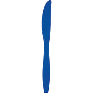 Bulk Pack of 100 Cobalt Blue Plastic Knives