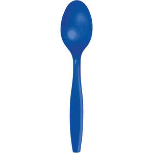 Bulk Pack of 48 Cobalt Blue Plastic Spoons