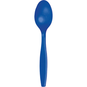 Bulk Pack of 100 Cobalt Blue Plastic Spoons