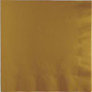 Bulk Pack of 100 Glittering Gold Luncheon Napkin 3Ply