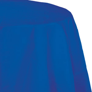 Bulk Pack of 2 Cobalt 82" Round Polylined Tissue Tablecover