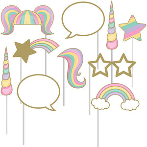 Bulk Pack of 20 Sparkle Unicorn Photo Booth Props