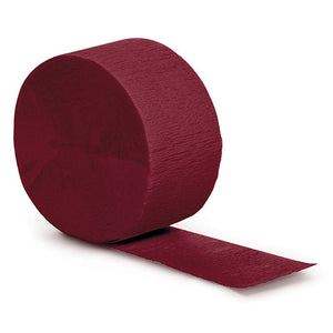 Bulk Pack of 5 Burgundy Crepe Streamers 81 ft