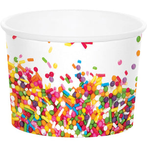 Bulk Pack of 12 Confetti Sprinkles Paper Treat Cup 9 Oz