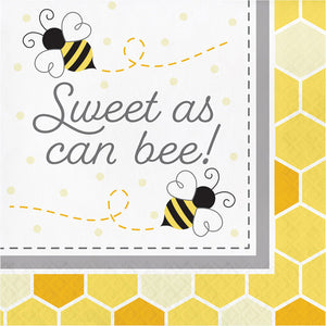 Bulk Pack of 32 Bumblebee Baby Napkins