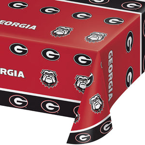 Bulk Pack of 2 Georgia Bulldogs Plastic Table Cover, 54"x108"