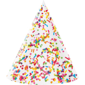 Bulk Pack of 16 Confetti Sprinkles Party Hats