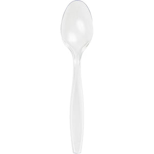 Bulk Pack of 100 Clear Plastic Spoons