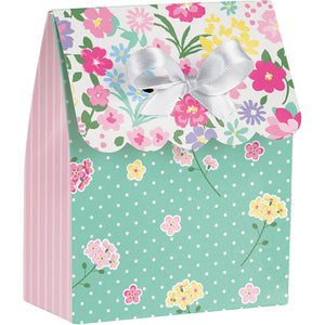 Bulk Pack of 12 Floral Tea Party Favor Bag W/Ribbon