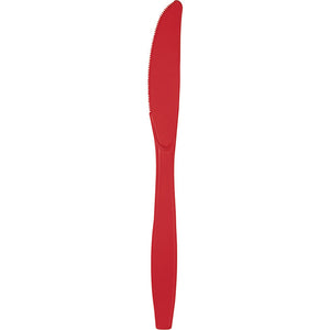 Bulk Pack of 48 Classic Red Plastic Knives