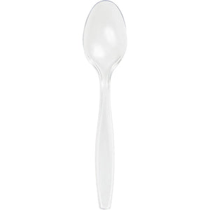 Bulk Pack of 48 Clear Plastic Spoons