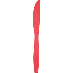 Bulk Pack of 48 Coral Plastic Knives